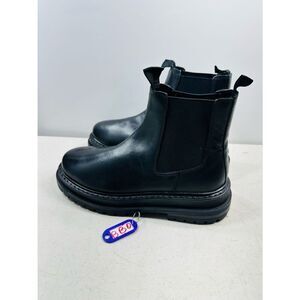 ASOS DESIGN Black Leather  boots size 8